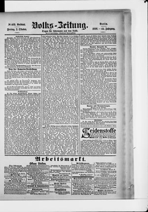 Volks-Zeitung on Oct 2, 1896