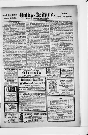 Volks-Zeitung vom 04.10.1896