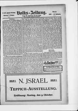 Volks-Zeitung vom 04.10.1896