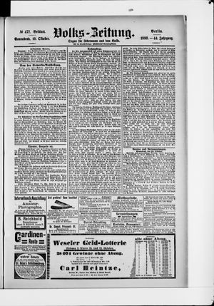 Volks-Zeitung vom 10.10.1896