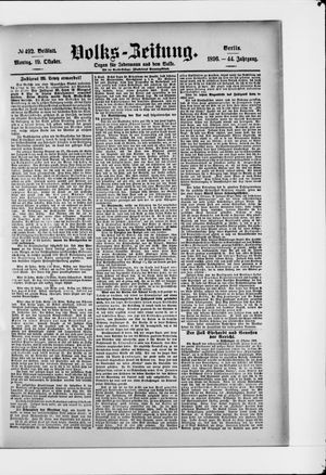 Volks-Zeitung vom 19.10.1896