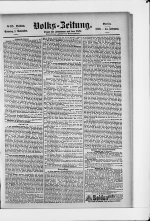Volks-Zeitung vom 01.11.1896