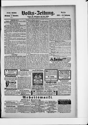 Volks-Zeitung vom 04.11.1896