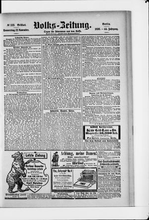 Volks-Zeitung vom 12.11.1896