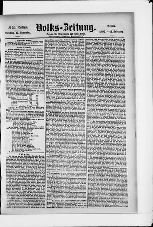 Volks-Zeitung vom 17.11.1896