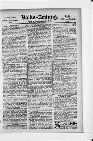 Volks-Zeitung vom 20.11.1896