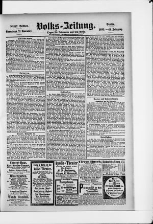 Volks-Zeitung vom 21.11.1896