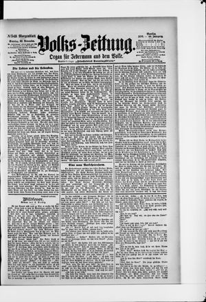 Volks-Zeitung vom 22.11.1896
