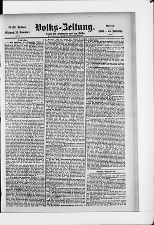 Volks-Zeitung vom 25.11.1896
