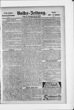 Volks-Zeitung vom 26.11.1896