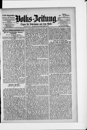 Volks-Zeitung vom 28.11.1896