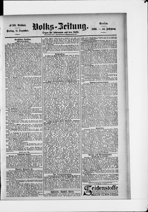 Volks-Zeitung vom 11.12.1896