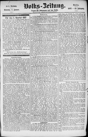 Volks-Zeitung vom 03.01.1897