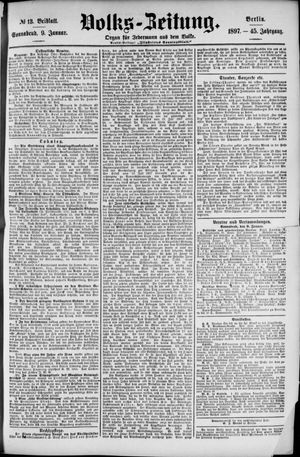 Volks-Zeitung vom 09.01.1897