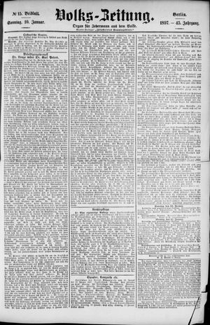 Volks-Zeitung vom 10.01.1897