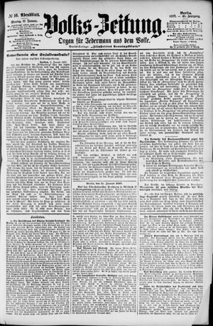 Volks-Zeitung on Jan 11, 1897