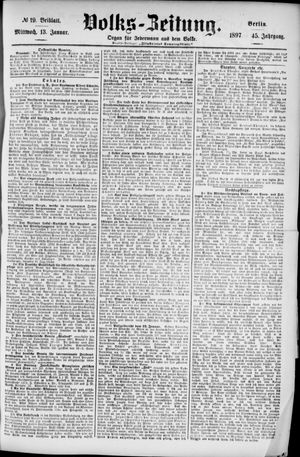 Volks-Zeitung vom 13.01.1897