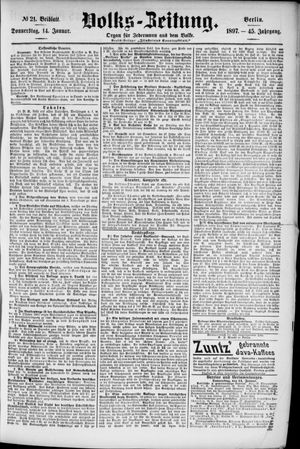 Volks-Zeitung on Jan 14, 1897