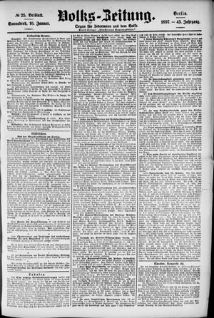Volks-Zeitung vom 16.01.1897