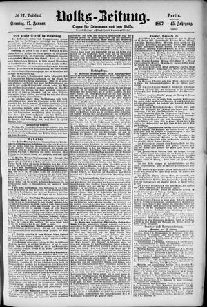 Volks-Zeitung vom 17.01.1897