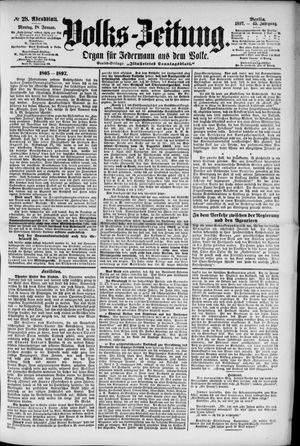Volks-Zeitung on Jan 18, 1897