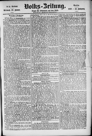 Volks-Zeitung vom 20.01.1897