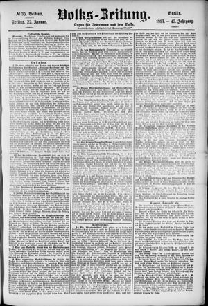 Volks-Zeitung vom 22.01.1897