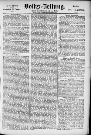 Volks-Zeitung vom 23.01.1897