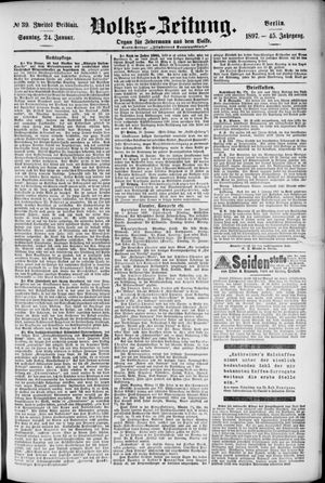 Volks-Zeitung on Jan 24, 1897
