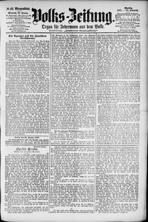 Volks-Zeitung vom 27.01.1897