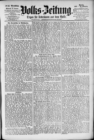 Volks-Zeitung vom 27.01.1897