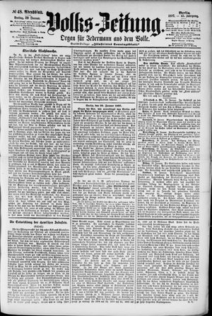 Volks-Zeitung on Jan 29, 1897