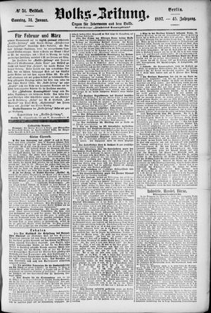 Volks-Zeitung vom 31.01.1897