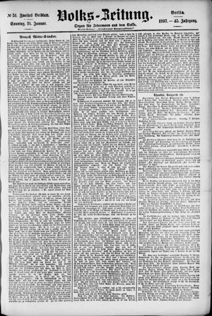 Volks-Zeitung on Jan 31, 1897
