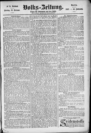 Volks-Zeitung vom 12.02.1897