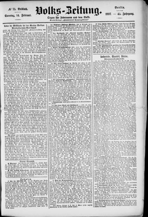 Volks-Zeitung vom 14.02.1897