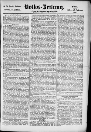 Volks-Zeitung vom 14.02.1897