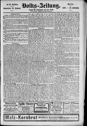 Volks-Zeitung vom 20.02.1897
