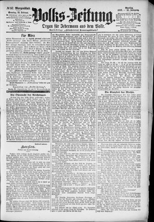 Volks-Zeitung vom 21.02.1897