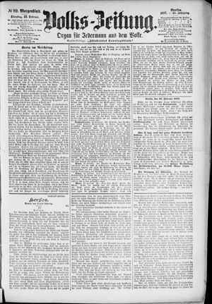 Volks-Zeitung on Feb 23, 1897