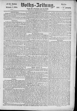 Volks-Zeitung vom 03.03.1897