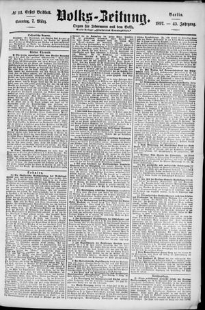 Volks-Zeitung on Mar 7, 1897