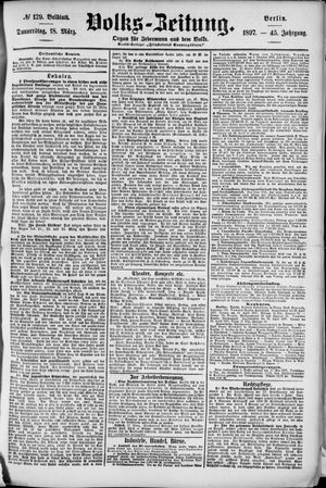 Volks-Zeitung vom 18.03.1897