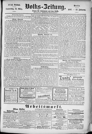 Volks-Zeitung vom 25.03.1897