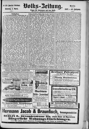 Volks-Zeitung vom 04.04.1897
