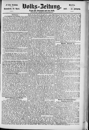 Volks-Zeitung vom 10.04.1897