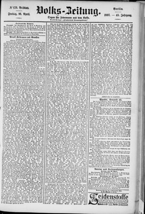 Volks-Zeitung vom 16.04.1897