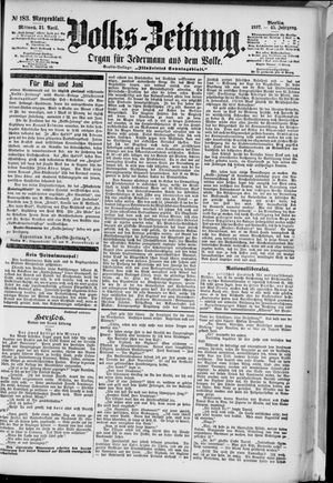 Volks-Zeitung on Apr 21, 1897