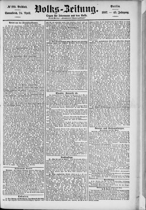 Volks-Zeitung on Apr 24, 1897