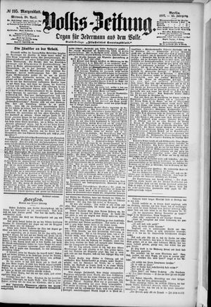 Volks-Zeitung on Apr 28, 1897